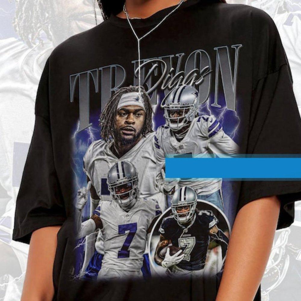 Retro Trevon Diggs Dallas Football Fan Graphic T-Shirt